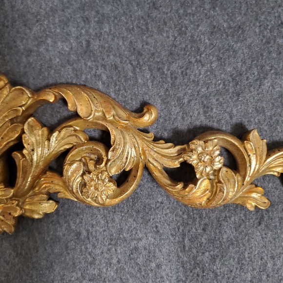 Home Fleur de Lis Wall Decor Gold Brass Colour - 19" Length - Picture 3 of 8